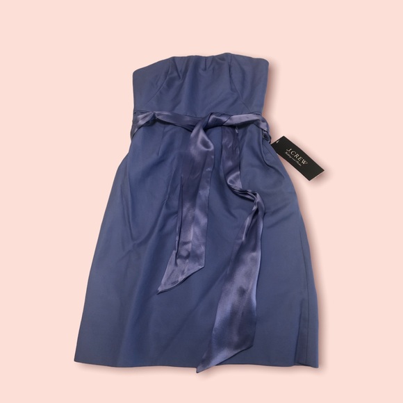 BRAND NEW. J. Crew Cady Bridesmaid Dress, Strapless, Hydrangea Blue. Size 00 - Picture 2 of 3